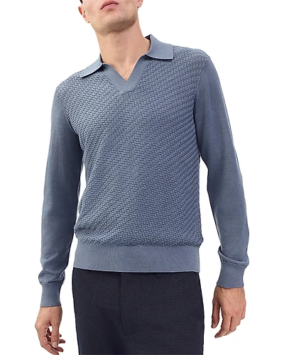 rag & bone Charles Long Sleeve Wool Polo Sweater