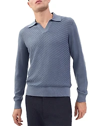 rag & bone Charles Long Sleeve Wool Polo Sweater