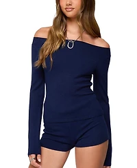 Edikted Arianna Off Shoulder Knit Sweater