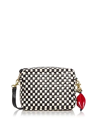 Clare V. Midi Sac Lips Woven Leather Crossbody Bag
