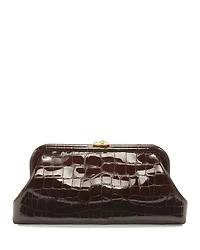 Jimmy Choo Skylar Croc Embossed Patent Leather Clutch
