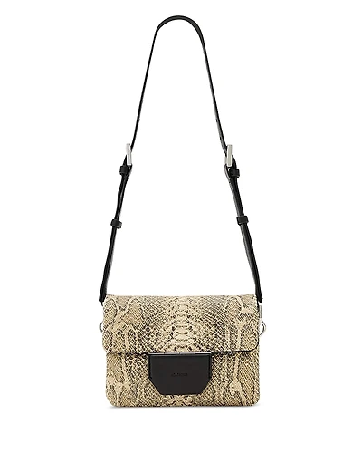 Allsaints Jupiter Snake Embossed Leather Crossbody
