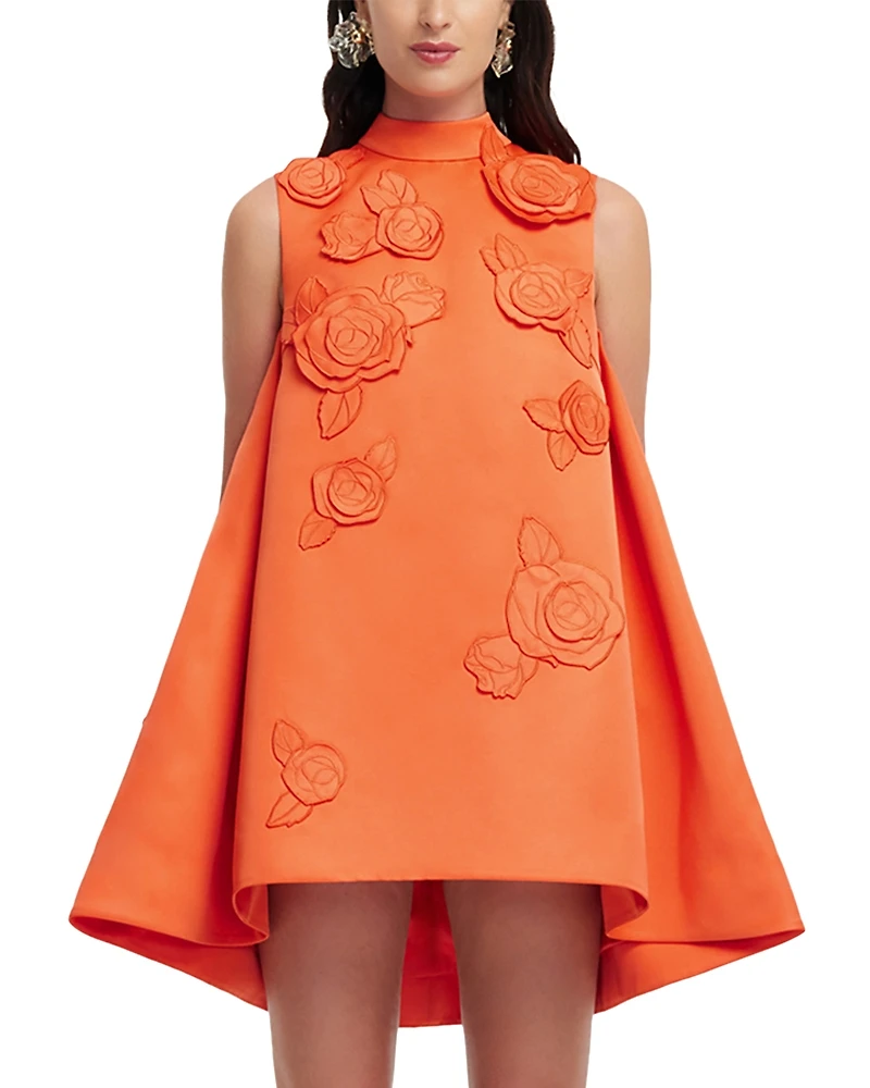 Leo Lin Fallon Applique Floral Minidress