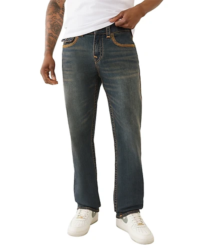 True Religion Ricky Super Flatlock Straight Fit Jeans