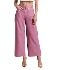 As by Df Ruby Leather Wide Leg Jeans