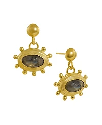 Ottoman Hands Zand Labradorite Drop Earrings