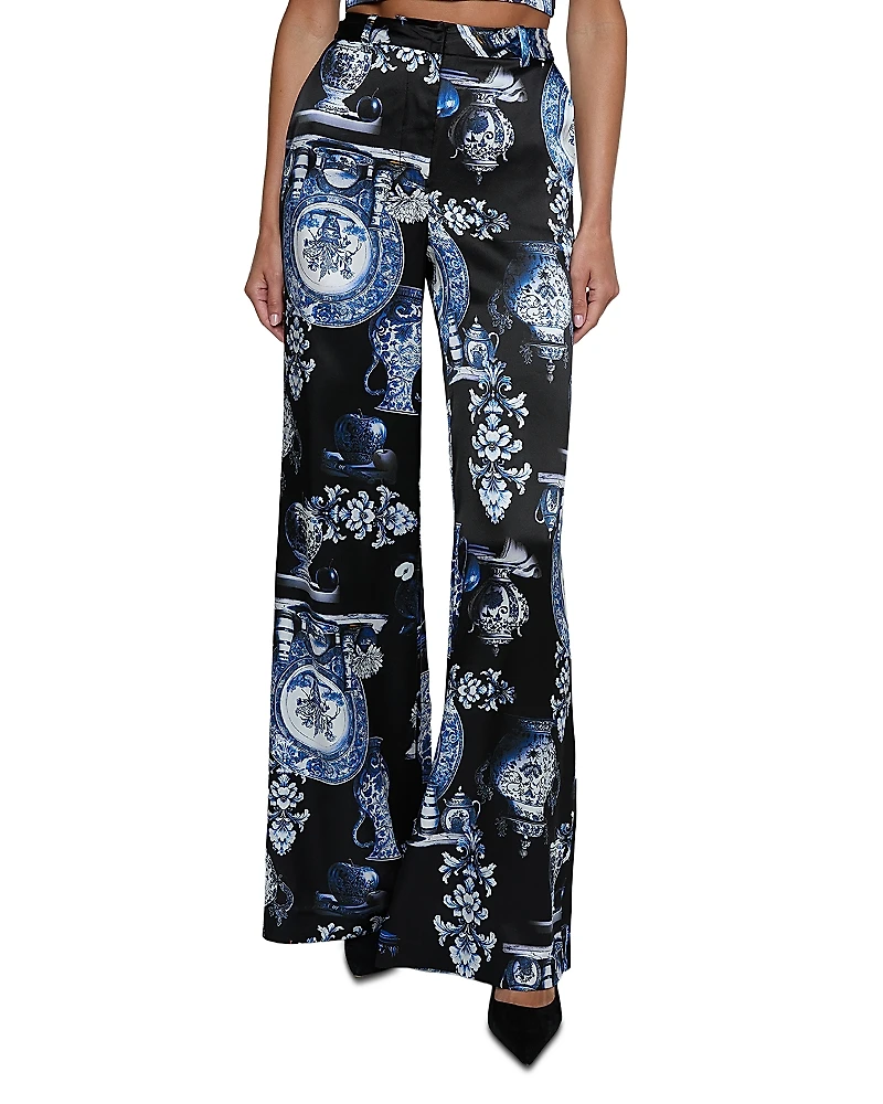 L'Agence Pillar Silk Wide Leg Pants
