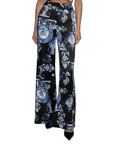 L'Agence Pillar Silk Wide Leg Pants
