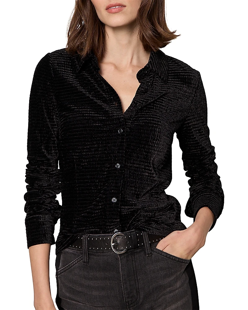 Sanctuary Fitted Button Front Top