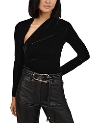 Reiss Kassia Velvet Top