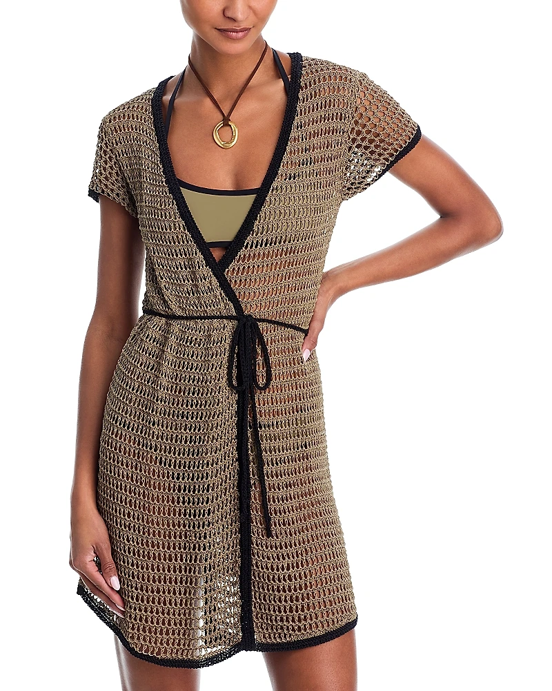 Staud Spritz Cover-Up Wrap Dress