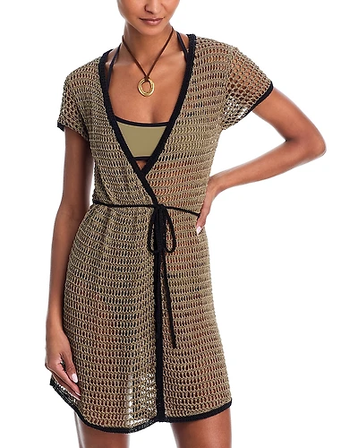 Staud Spritz Cover-Up Wrap Dress