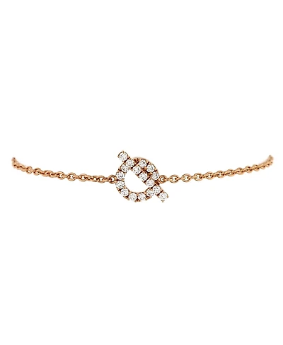 Pre-Owned HERMES Finesse Bracelet 18K Rose Gold and Diamonds