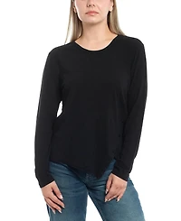 Wilt Clothing Asymmetrical Hem & Button Detail Tee