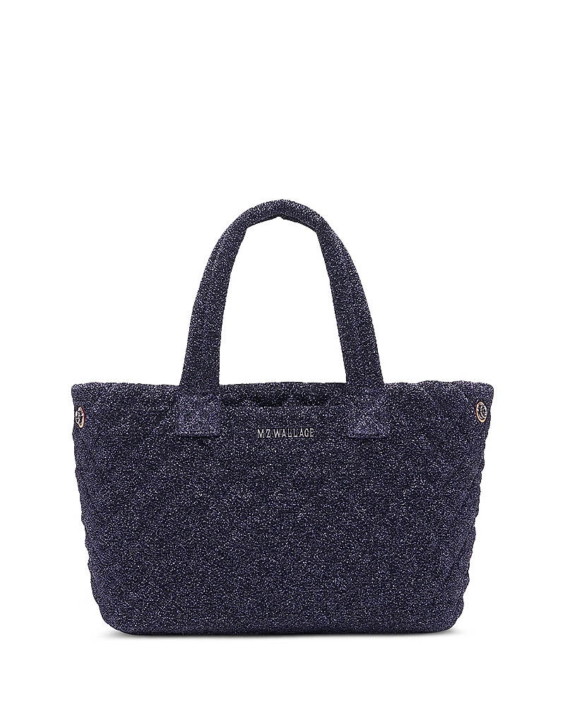 Mz Wallace Metro City Small Shimmer Quilted Tote Bag