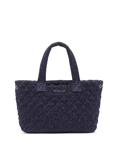 Mz Wallace Metro City Small Shimmer Quilted Tote Bag