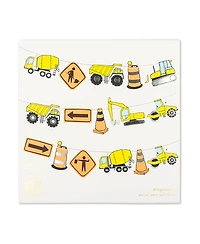 Jollity & Co. Under Construction Birthday Garland, Set of 16 Pieces and Hanging Twine