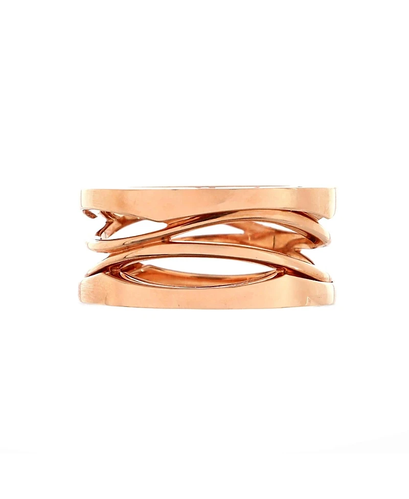 Pre-Owned Bvlgari B. Zero1 Design Legend Zaha Hadid Three Band Ring 18K Rose Gold