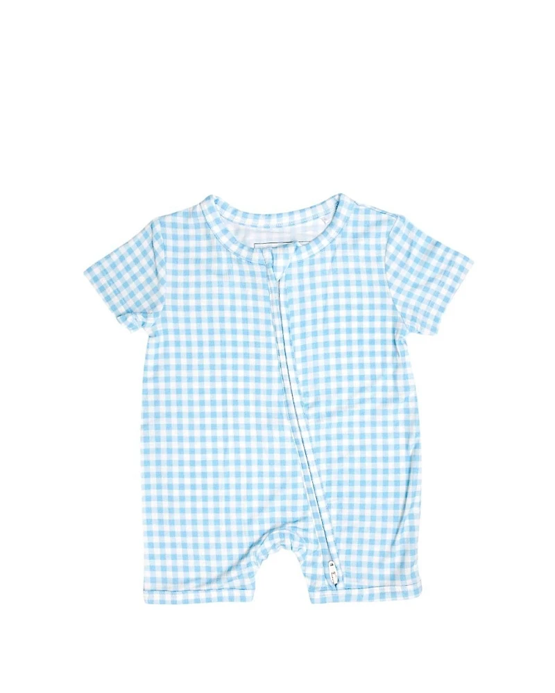 Motette Boys' Harbor Gingham Bamboo Sleeper - Baby