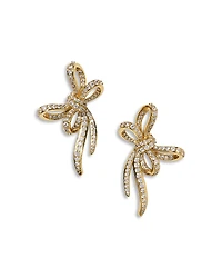 Nadri Le Bisou Pave Bow Stud Earrings