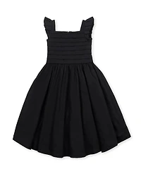 Hope & Henry Girls' Organic Pleated Bodice Sateen Party Dress - Little Kid, Big Kid