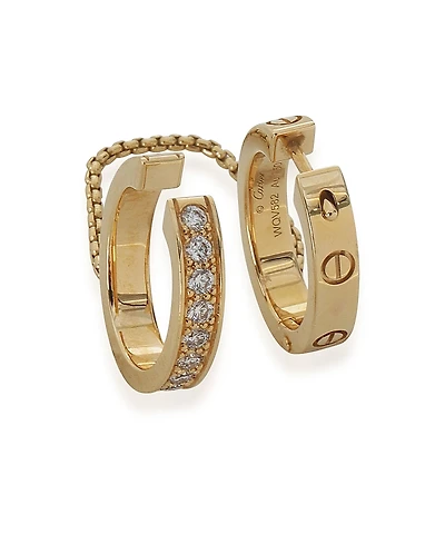 Pre-Owned Cartier Love Single Multi-Wear 18k Yellow Gold Earrings