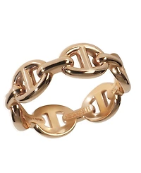 Pre-Owned HERMES Chaine d'Ancre Enchainee 18k Rose Gold Ring