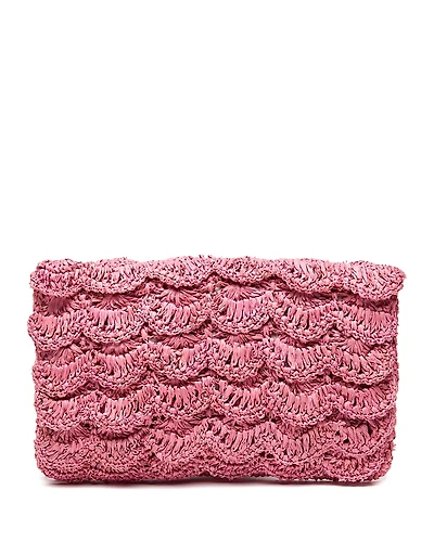mar Y sol Lizzie Small Raffia Clutch