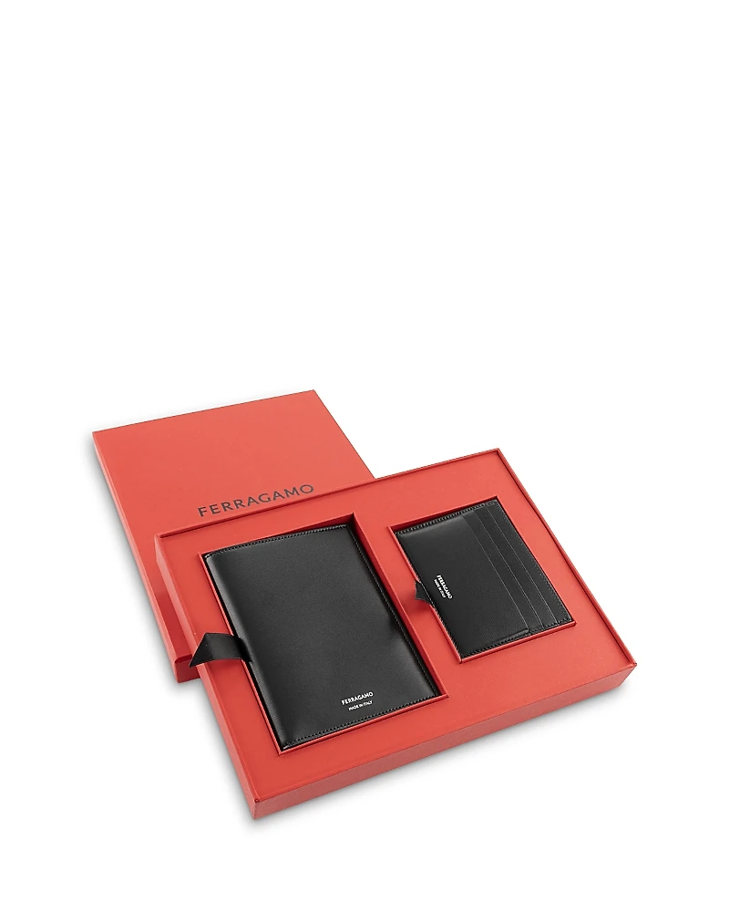Ferragamo Passport Holder & Card Case Two-Piece Gift Set