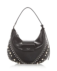 Jimmy Choo Bar Hobo Embellished Leather Shoulder Bag