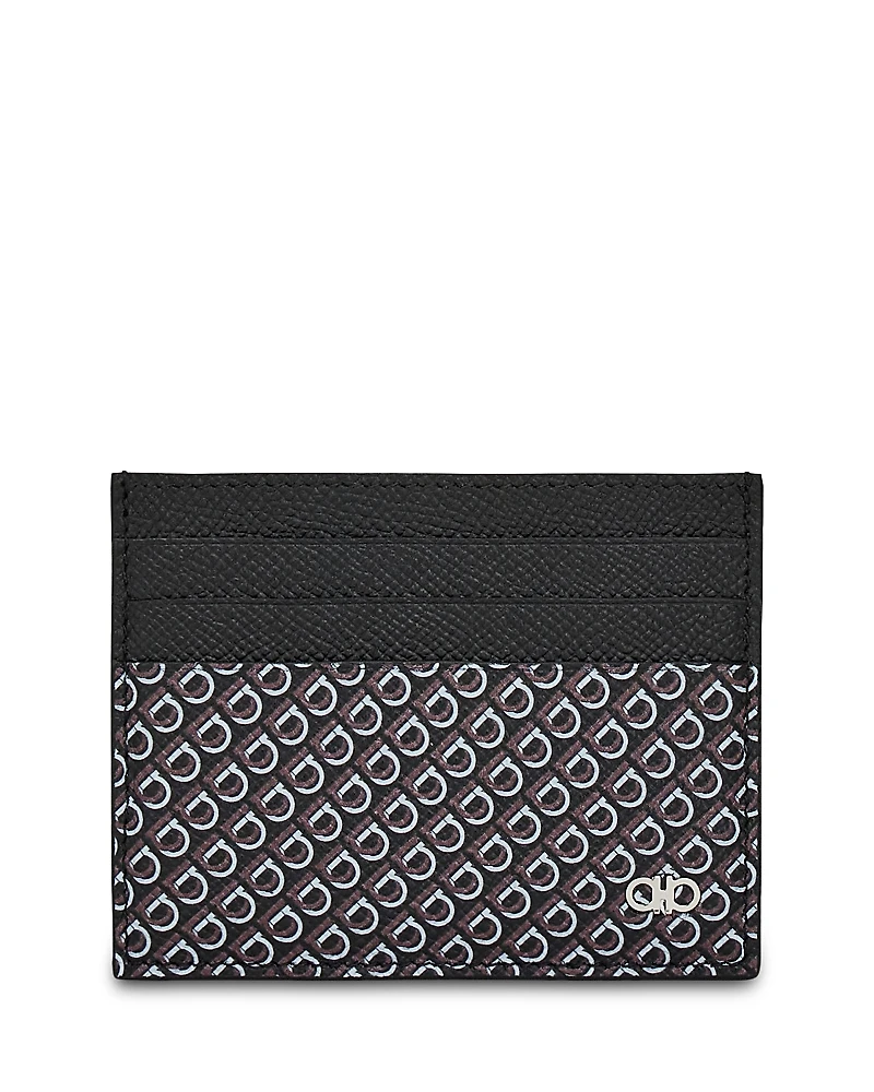 Ferragamo Gancini Printed Card Holder