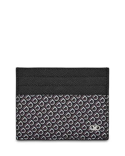 Ferragamo Gancini Printed Card Holder