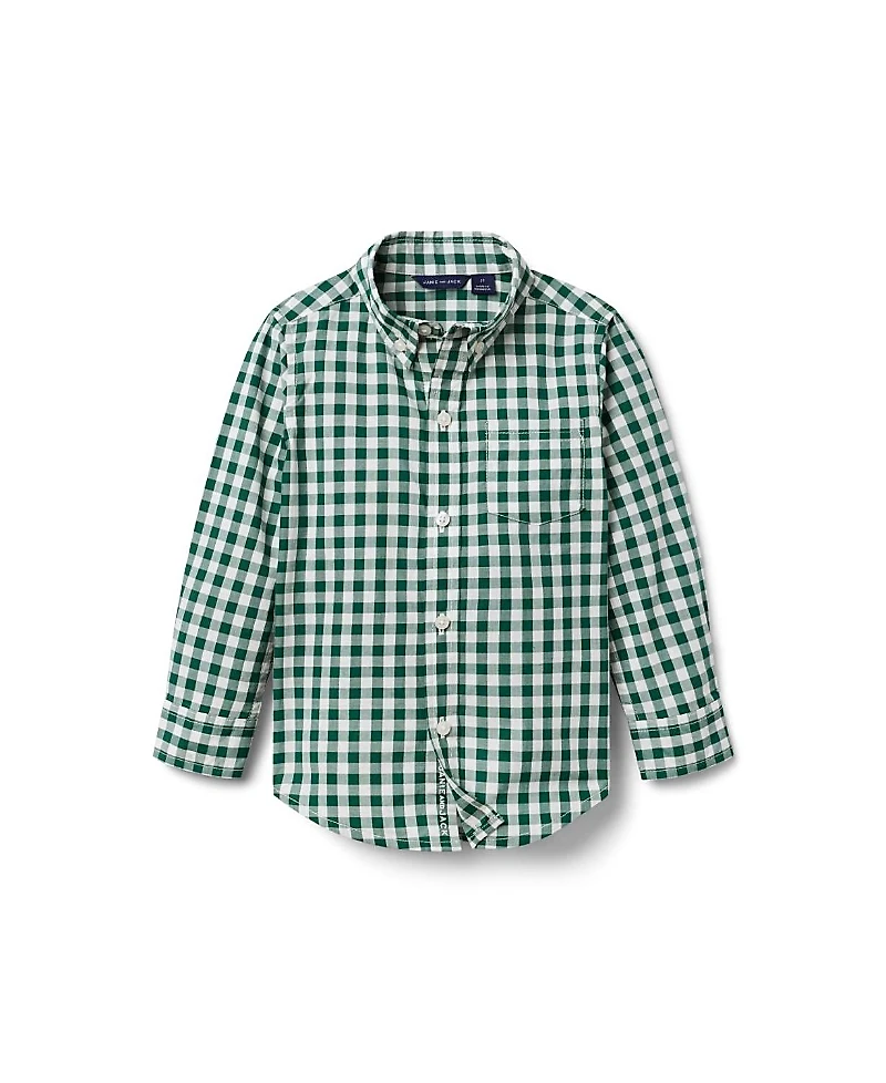 Janie and Jack Boys' Gingham Flannel Shirt - Baby, Little Kid