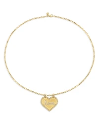 Sydney Evan 14K Yellow Gold Diamond Love Heart Pendant Necklace, 16-18