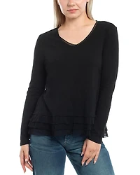 Wilt Clothing Mixed Media Lace Inset Tee