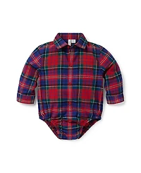 Janie and Jack Boys' Tartan Flannel Bodysuit - Baby