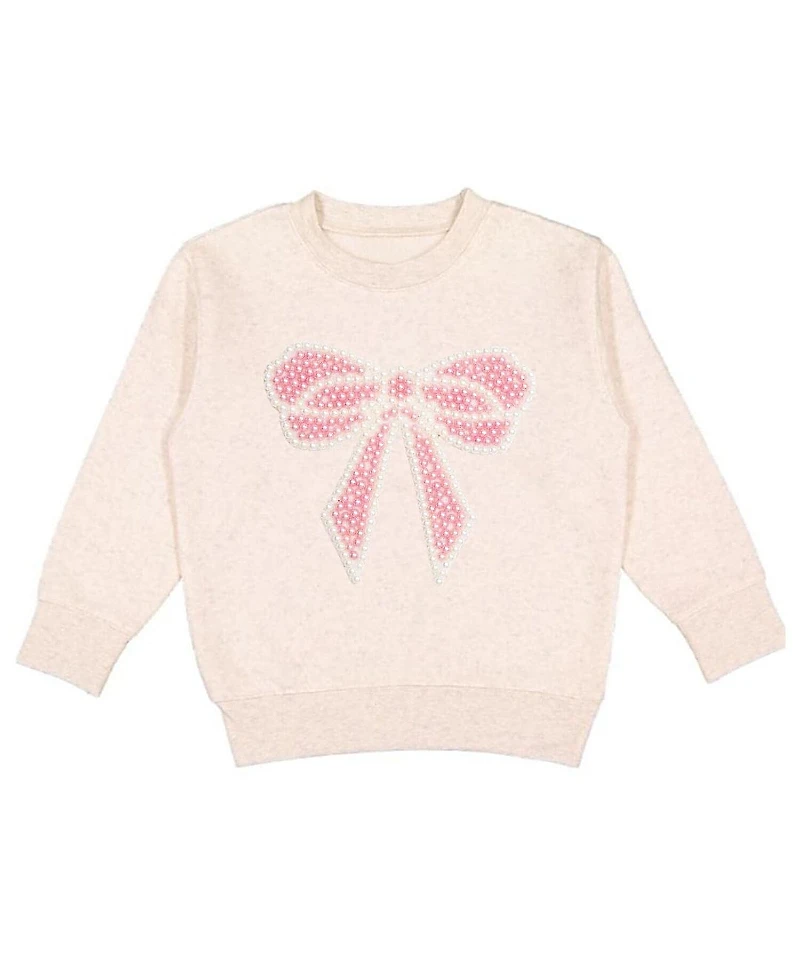 Sweet Wink Girls' Pearl Bow Patch Sweatshirt - Little Kid