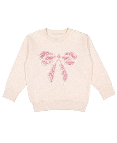Sweet Wink Girls' Pearl Bow Patch Sweatshirt - Little Kid