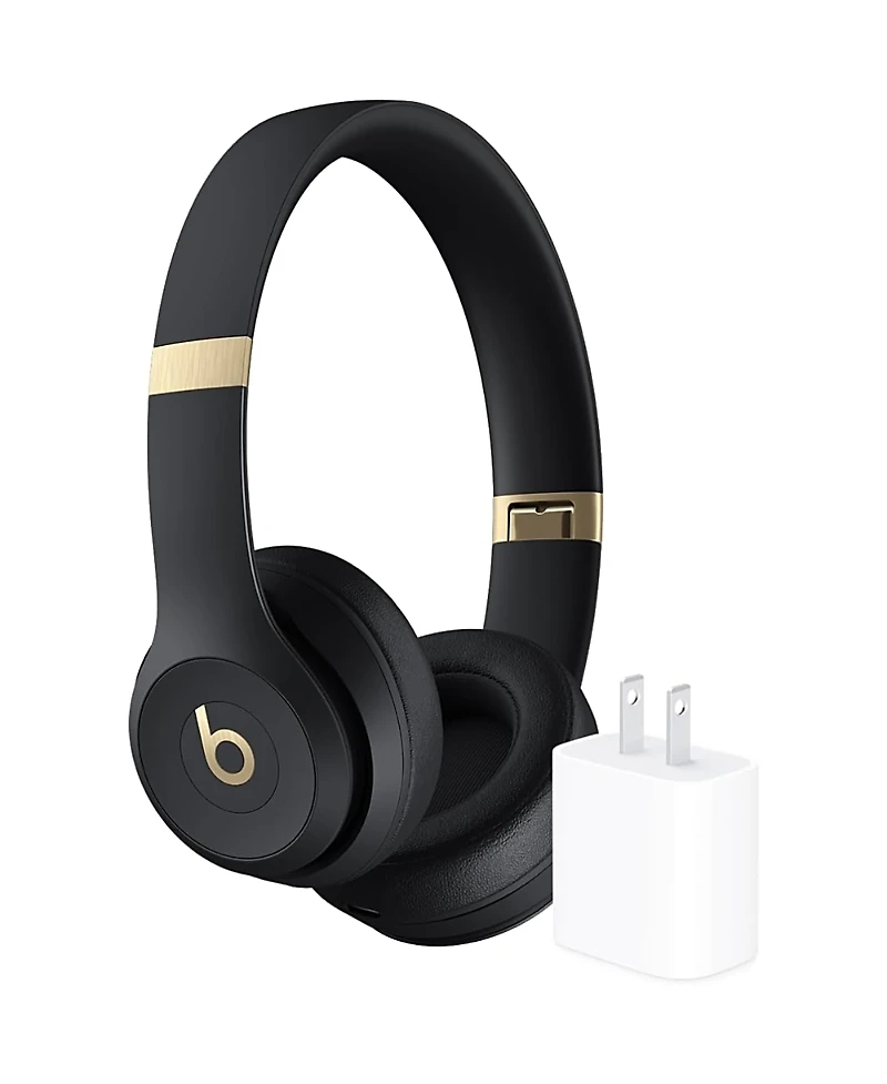 Beats - Solo 4 True Wireless On-Ear Headphones + Power Adapter