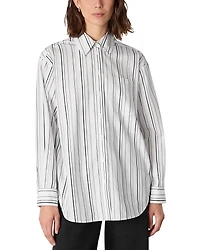 Whistles Irregular Stripe Relaxed Shirt