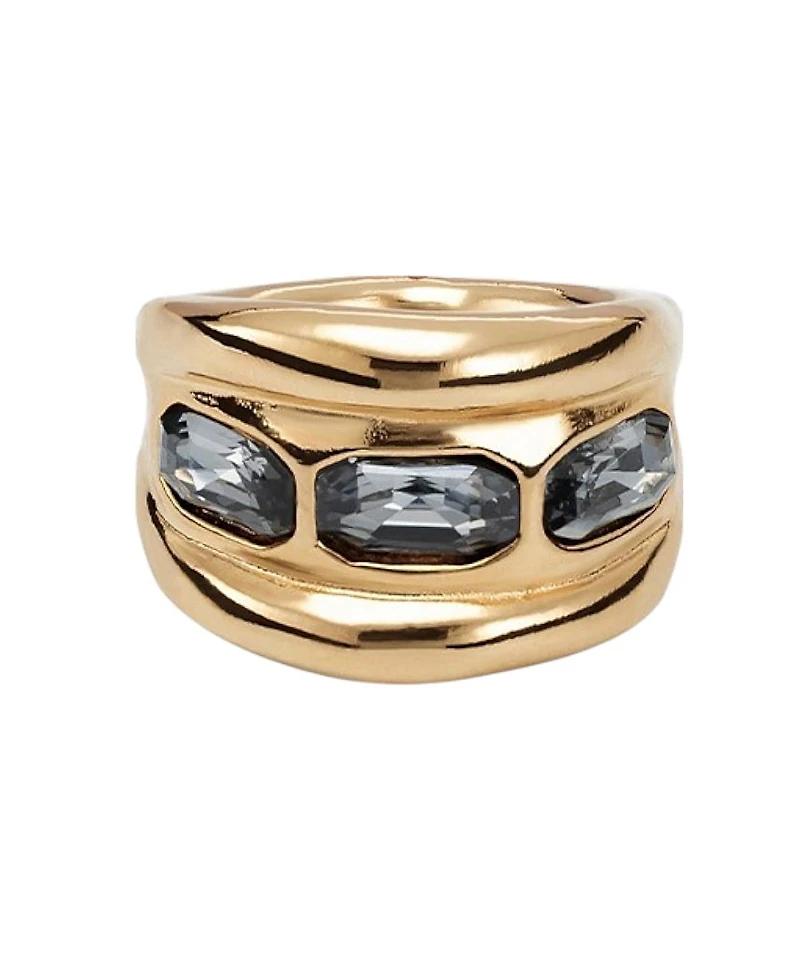 UNOde50 Triple Grey Crystal Ring