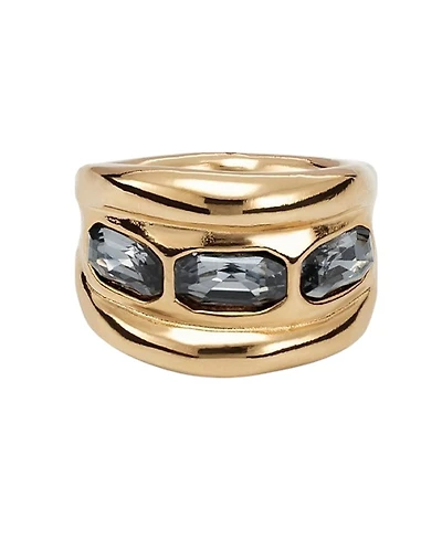UNOde50 Triple Grey Crystal Ring