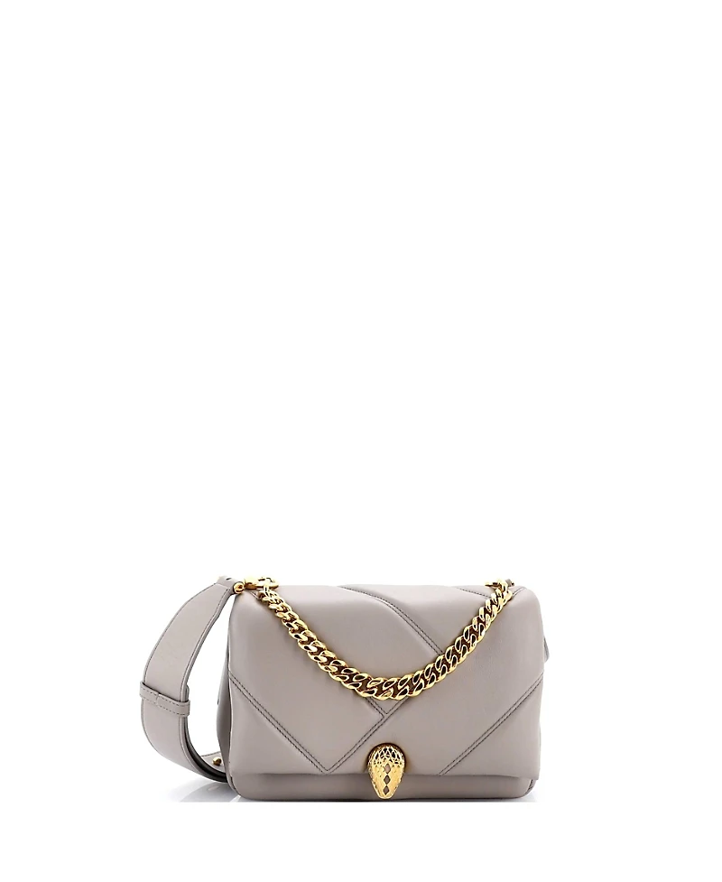 Pre-Owned Bvlgari Serpenti Cabochon Messenger Bag Diagonal Quilted Leather