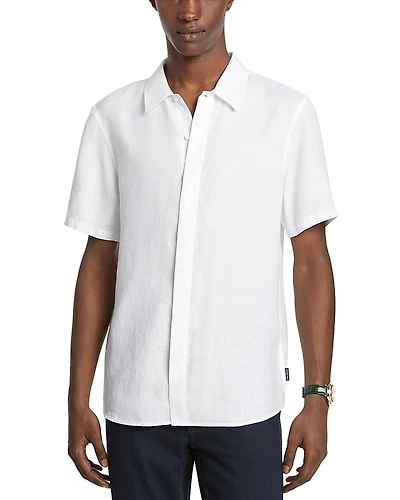 Michael Kors Classic Linen Point Collar Shirt