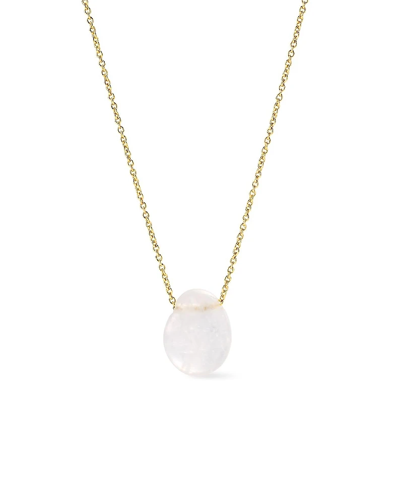 Ana Luisa Mini Clear Quartz Pebble Necklace