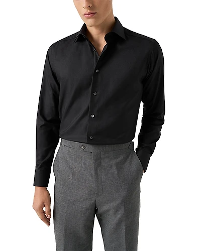Eton Contemporary Fit Button Front Textured Shirt