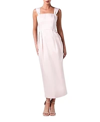 Coast Corset Column Midi Bridesmaids Dress