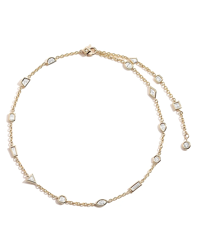 Shahla Karimi from the Luxe Collection Certified Lab Grown Diamond Mixed Cut Azadi Puff Set Convertible Necklace