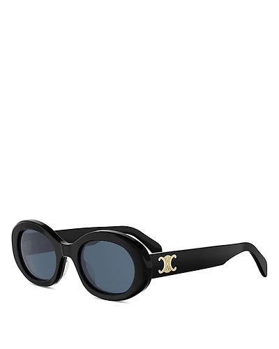 Celine Triomphe Oval Sunglasses, 52mm