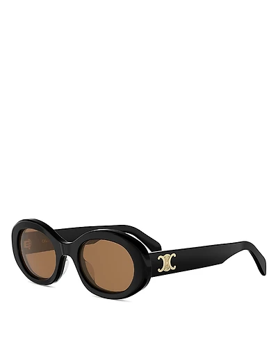 Celine Triomphe Oval Sunglasses, 52mm
